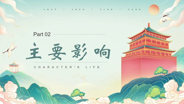 王安石介绍PPT模板