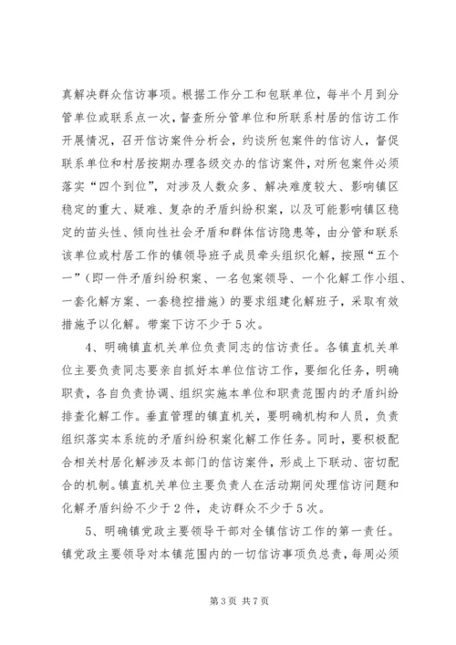 镇解决信访问题专项行动工作方案.docx