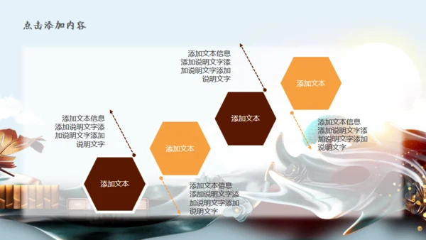 奢华的新中式园式豪宅国风庭院通用PPT模板