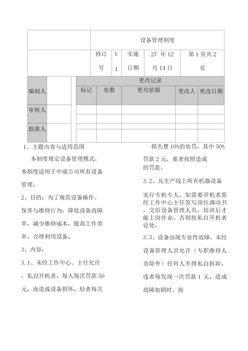 设备管理条例及处罚.docx