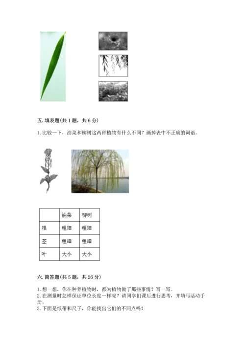 教科版小学一年级上册科学期末测试卷（有一套）.docx