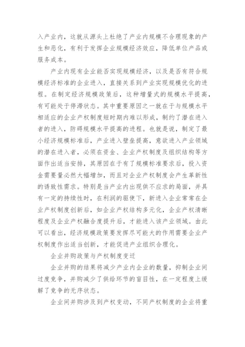 产业组织政策与产权制度变迁论文.docx