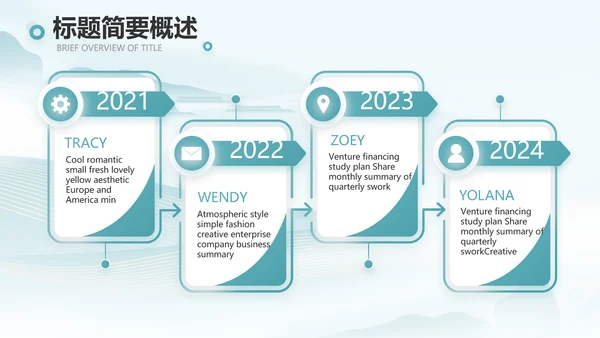蓝色中国风春天春季旅游电子相册PPT