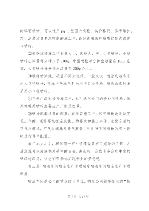 喷漆房安全管理制度专题.docx