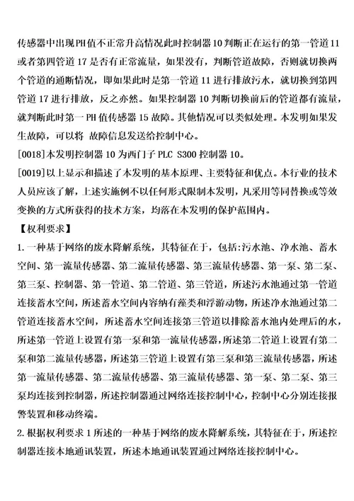 一种基于网络的废水降解系统的制作方法