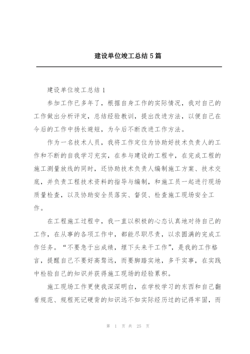 建设单位竣工总结5篇.docx