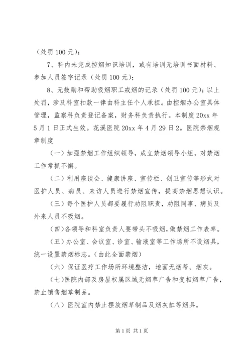 医院禁烟规章制度.docx