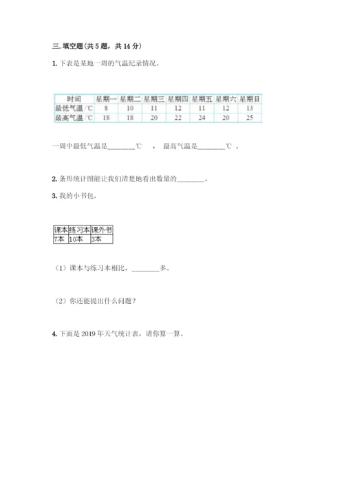 人教版二年级下册数学第一单元-数据收集整理-测试卷含答案【精练】.docx