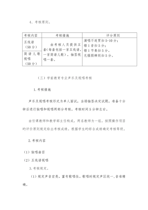 学前教育专业技能达标考核方案.docx