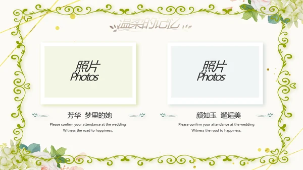 唯美我们结婚啦婚礼纪念册相册PPT