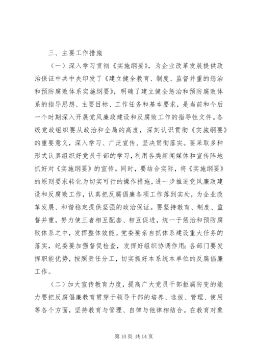 煤矿党风廉政建设和反腐败工作意见 (2).docx