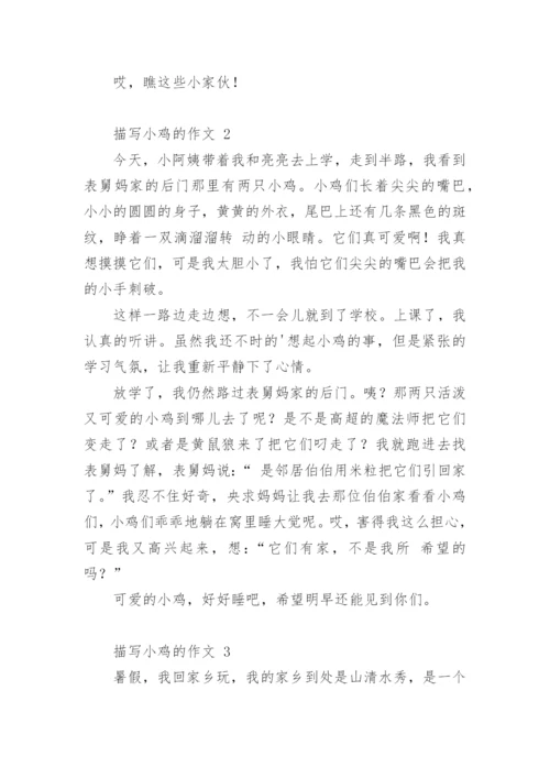 描写小鸡的作文.docx