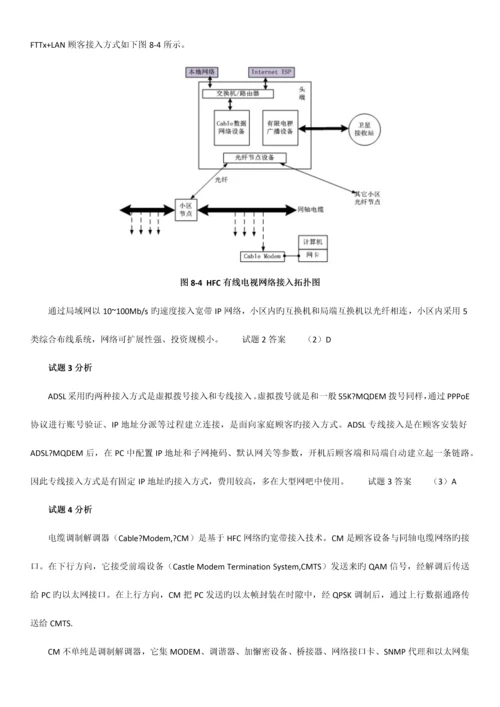 2023年软考网络工程师广域网和接入网练习题及答案.docx