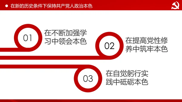 永葆共产党人的政治本色做合格党员PPT模板