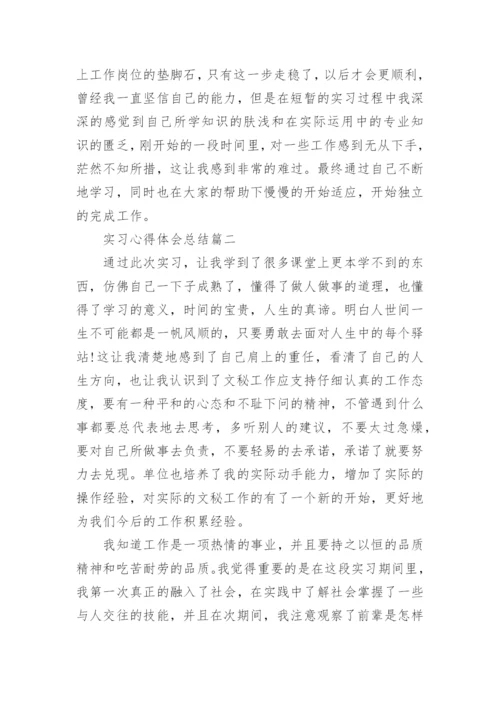 实习心得体会总结的范文.docx