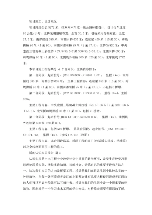 桥的认识实习报告锦集五篇.docx