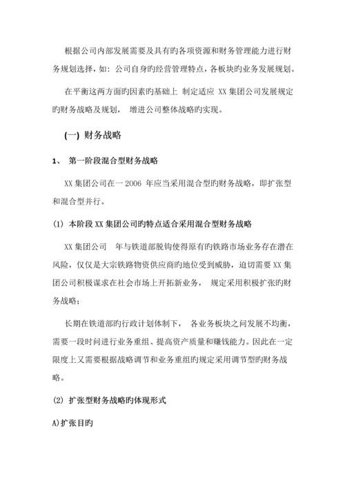 集团公司财务规划与资本运作方案.docx