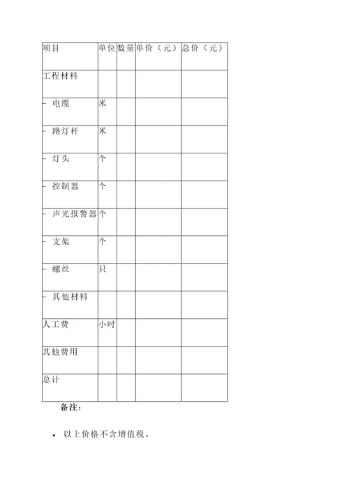 恩施路灯报价单