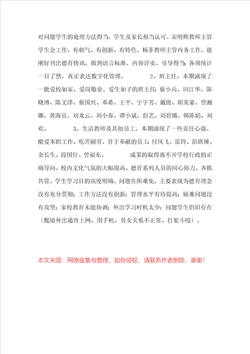 德育处工作总结