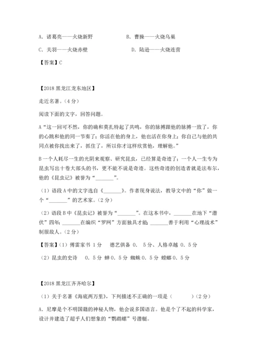 2018年中考语文“名著阅读-”汇编.docx