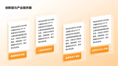 橙色简约风4项列表PPT单页