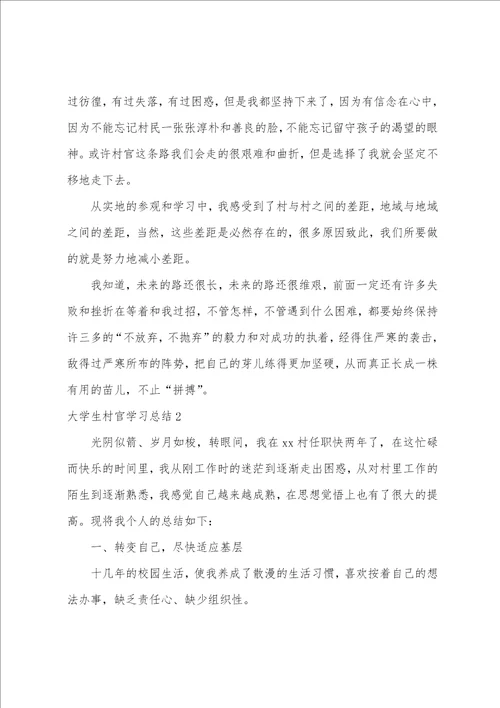 大学生村官学习总结