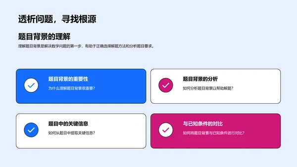 数学问题解答技巧PPT模板