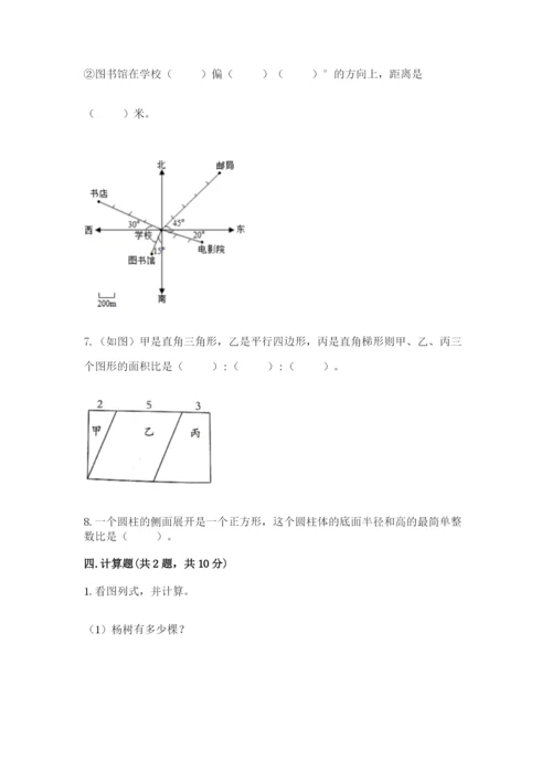 南阳市内乡县六年级下册数学期末测试卷完整.docx