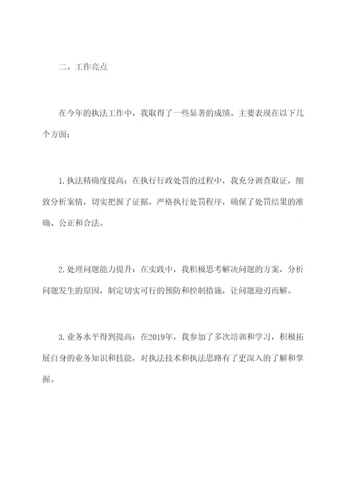 行政执法年终个人总结