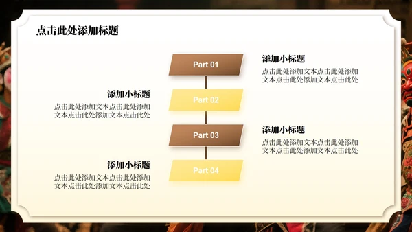 黄色传统文化傩戏实景介绍主题PPT模板