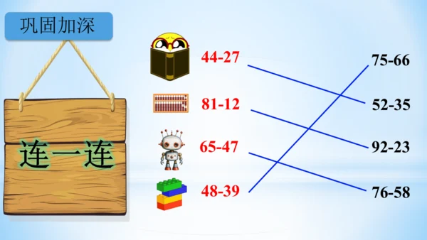 2.100以内的加法和减法（减法-退位减）课件（共21张PPT）-二年级上册数学人教版