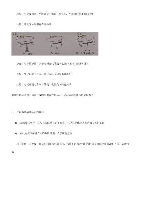 2023年浙教版科学八年级下册电与磁知识点归纳.docx