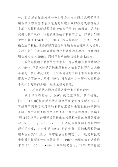 磁性纳米颗粒在BMSCs中的封装及其临床应用论文.docx