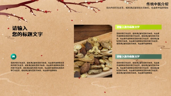 本草纲目传统中医草药养生之道通用PPT模板