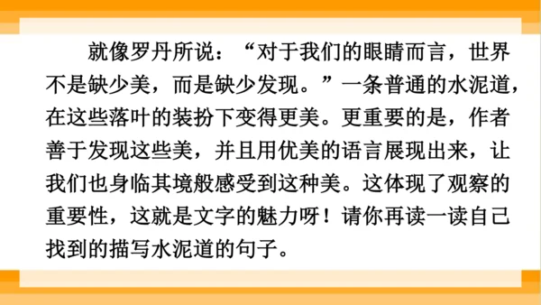 【同步课件】 5.铺满金色巴掌的水泥道   课件（2课时）