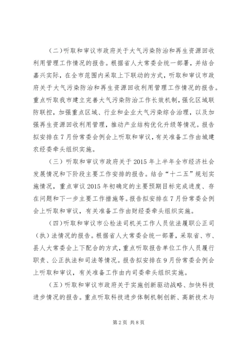 人大常委会年度监督工作计划.docx