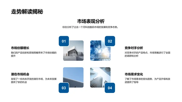 科技数码业绩月报PPT模板