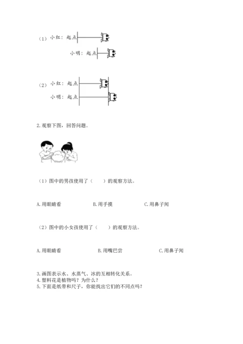 教科版一年级上册科学期末测试卷完整版.docx