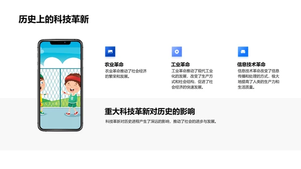 科技与历史进程PPT模板