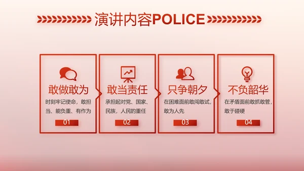 红色大气警察公安表彰大会动态PPT