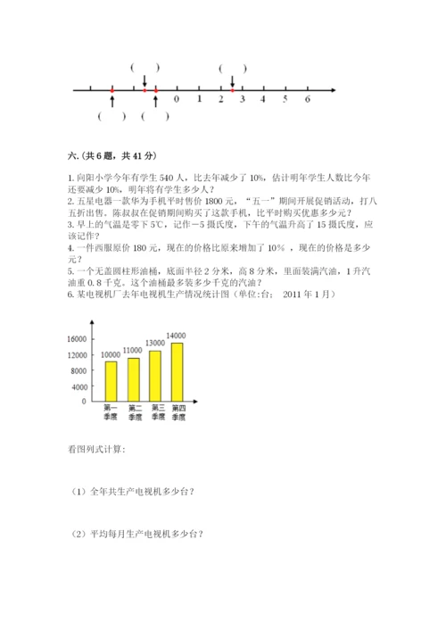 人教版小升初数学模拟试卷及参考答案（能力提升）.docx