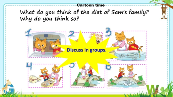 Unit3 A healthy diet.Cartoontime & Check out time 