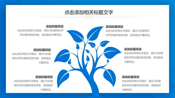 蓝色大气总结汇报PPT模板