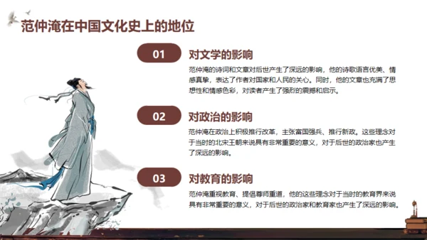 范仲淹介绍通用PPT模板