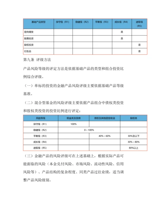 恒天财富金融产品风险评级管理办法(试行).docx