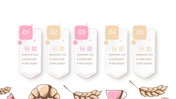 手绘面包烘焙动态PPT