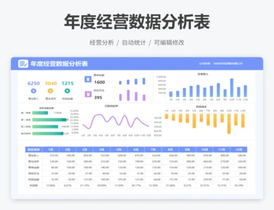 年度经营数据分析表