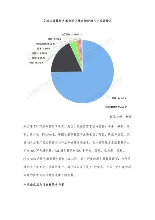 全球服务器行业市场现状及发展趋势分析-服务定制化成为创新主要形态.docx