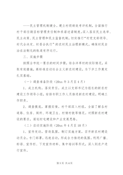 某乡镇社会主义新农村建设工作实施方案.docx