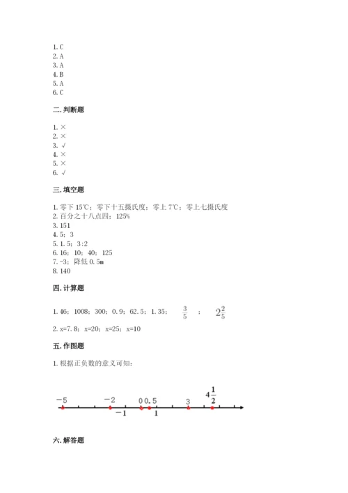 彝良县六年级下册数学期末测试卷及参考答案1套.docx